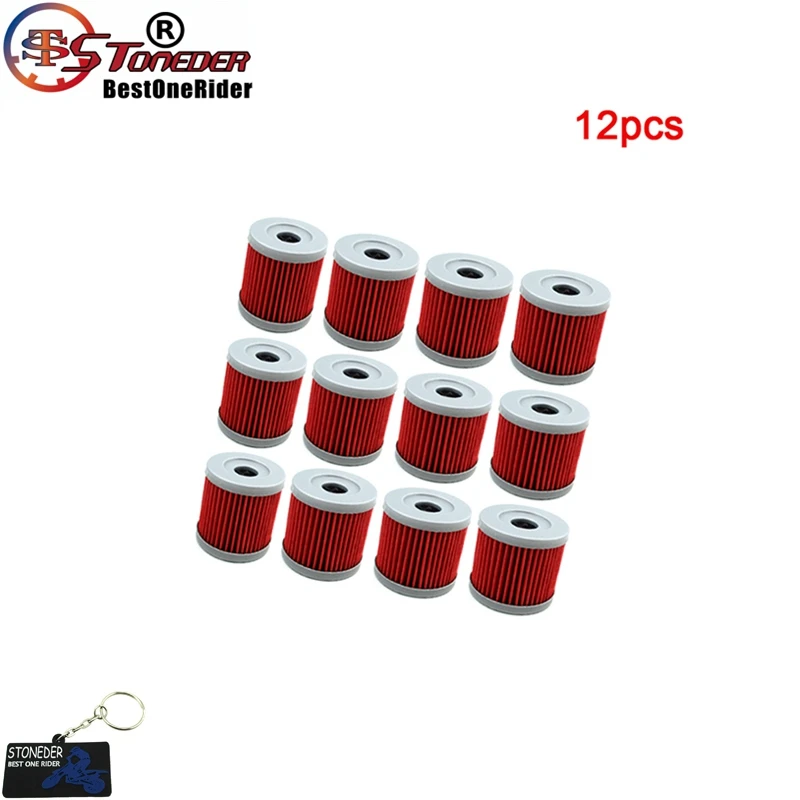 12pcs STONEDER масляный фильтр для SUZUKI AN400 150 125 UX150 UX125 UH200 UH125 AN400 GZ125 LTZ90 DR125SM DF9.9MS DF15MS UC150 GS125 - Цвет: 12pcs