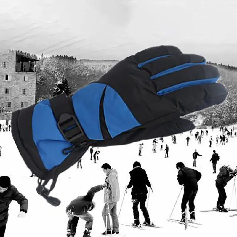 Зимние теплые перчатки для катания на лыжах женские мужские уличные велоспорта