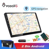 podofo 2 din android car radio stereo gps built in bluetooth wifi 10 2din car radio stereo quad core multimedia player audio