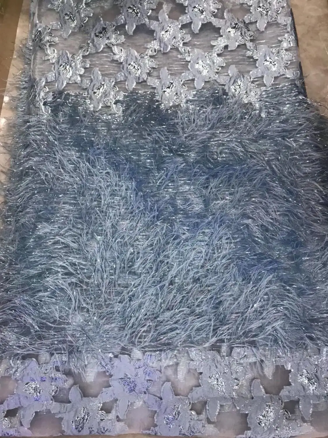 Новинка Анкара ткань тюль 3D кисточки африканская кружевная для платья выпускная