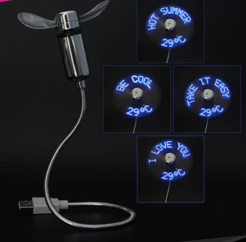 Ручной мини USB вентилятор портативный гаджеты гибкий гусиная шея светодиодный