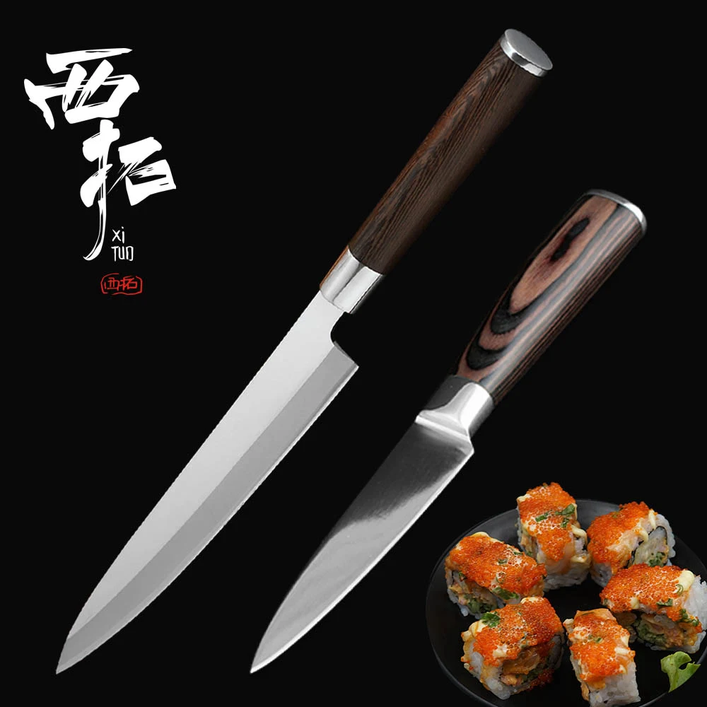 XITUO 9 5 &quotяпонский нож для лосося суши сашими кухонный 3 дюйма фруктов Фруктовый
