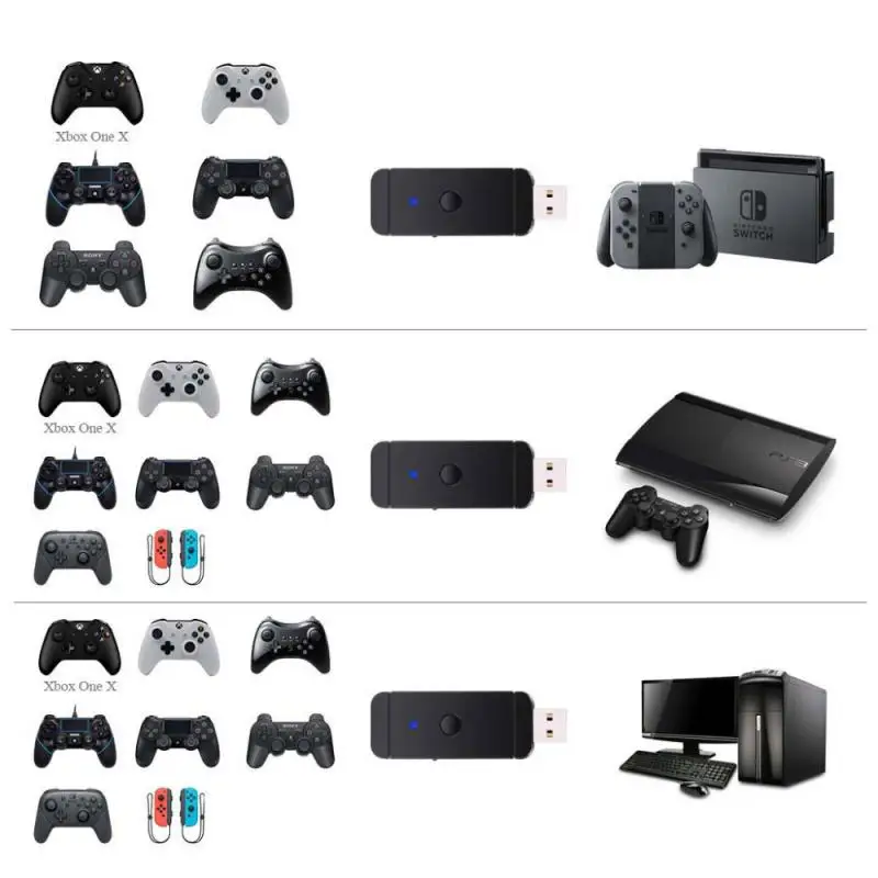 Беспроводной Bluetooth адаптер USB передатчик приемник для контроллера Nintendo Switch Pro PS4 PC