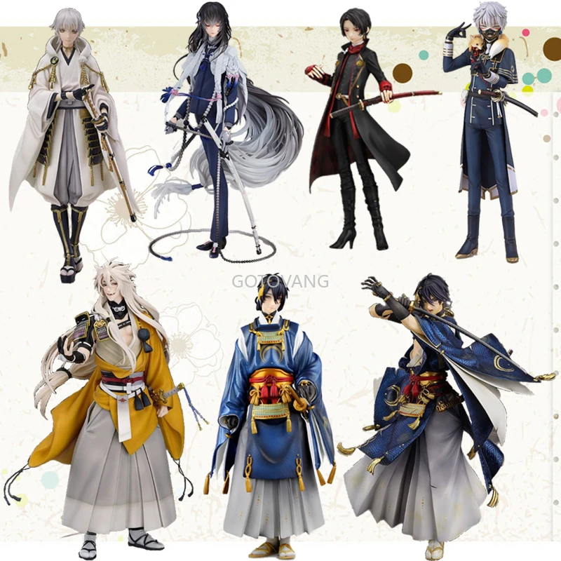 

19cm Touken Ranbu Online Mikazuki Munechika Kogitsunemaru Gokotai Nakigitsune Action Figure Anime PVC Collection Model Doll Toy