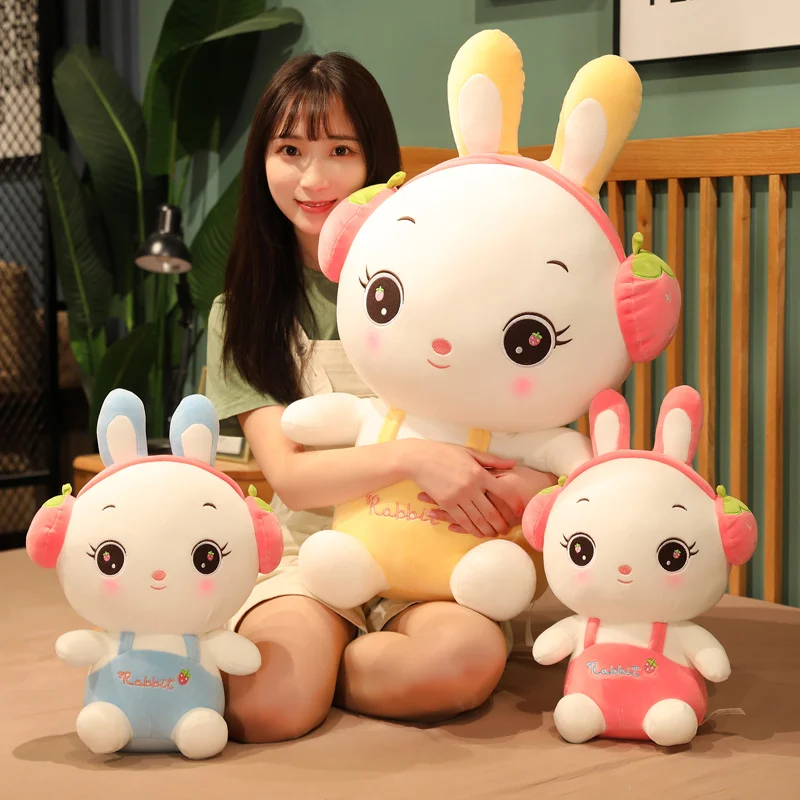 

New Huggable 1pc 30-75cm Super Kawaii Rabbit Plush Toys Cute Bunny Stuffed Doll Soft Accompany Pillow Kids Girls Birthday Gift