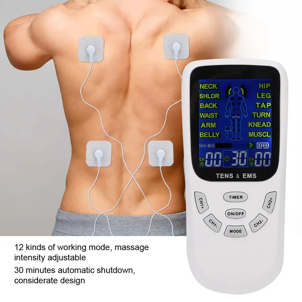 

TENS EMS Low Frequency Pulses Massager Relieves Muscle Pain Fatigue Body Massage Shaping Bodys Digital Physiotherapy Instrument