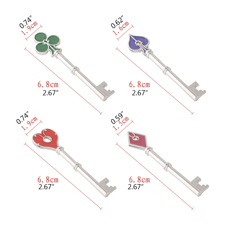 4 шт игра жителей зол брелок комплект Дрп квадратный Слива Сердце ключ полиции