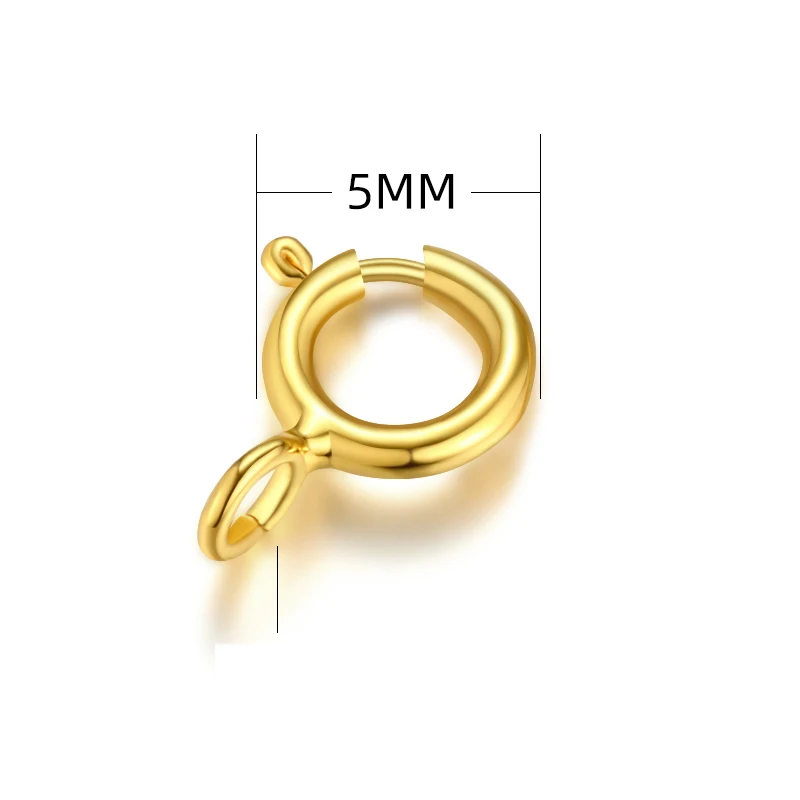 Цепочка из настоящего 18-каратного желтого розового белого золота Au750 Пружинная