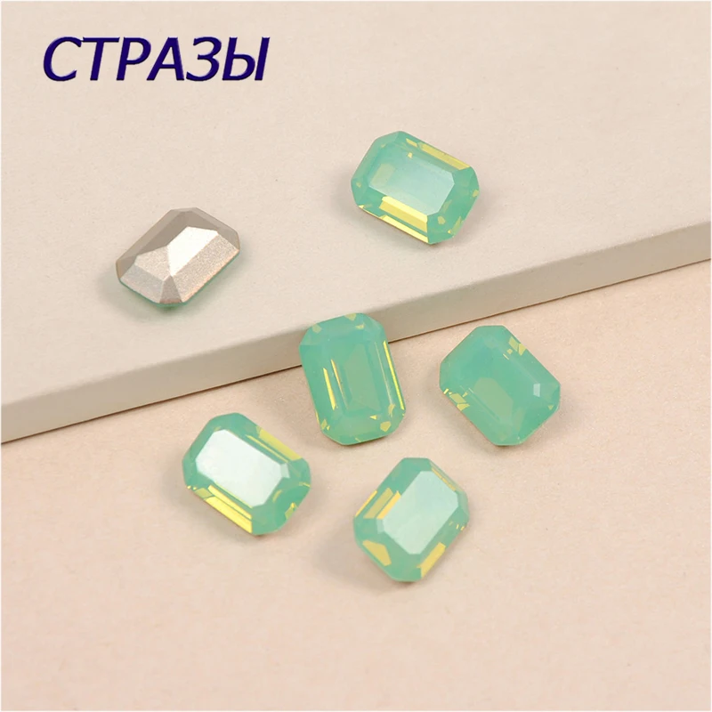 

Pacific Opal Octangle Sew On Rhinestones With Silver Gold Claw Pointed back Sew-on Claw Stones Glass Strass Apply To Clothing