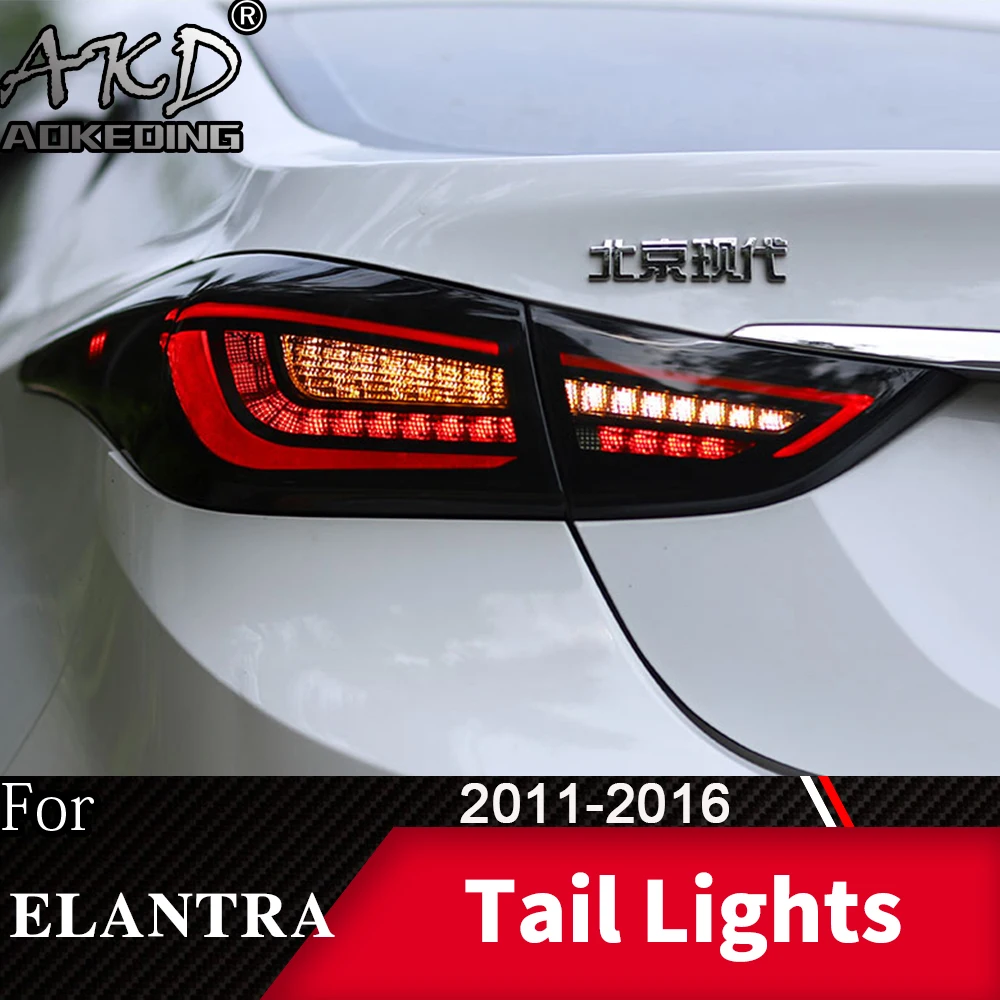 Задний фонарь для автомобиля Hyundai Elantra 2011 2016 светодиодный светильник s туман