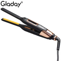gladay mini hair straightener flat iron professional mens straightening fast heating hair flat electric hair straightener