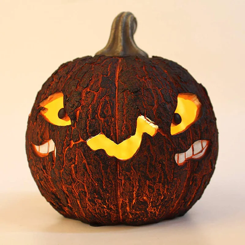 

Halloween Pumpkin Night Lamp Resin Crack Festival Elements Decorative Lamp for Home Party BJStore