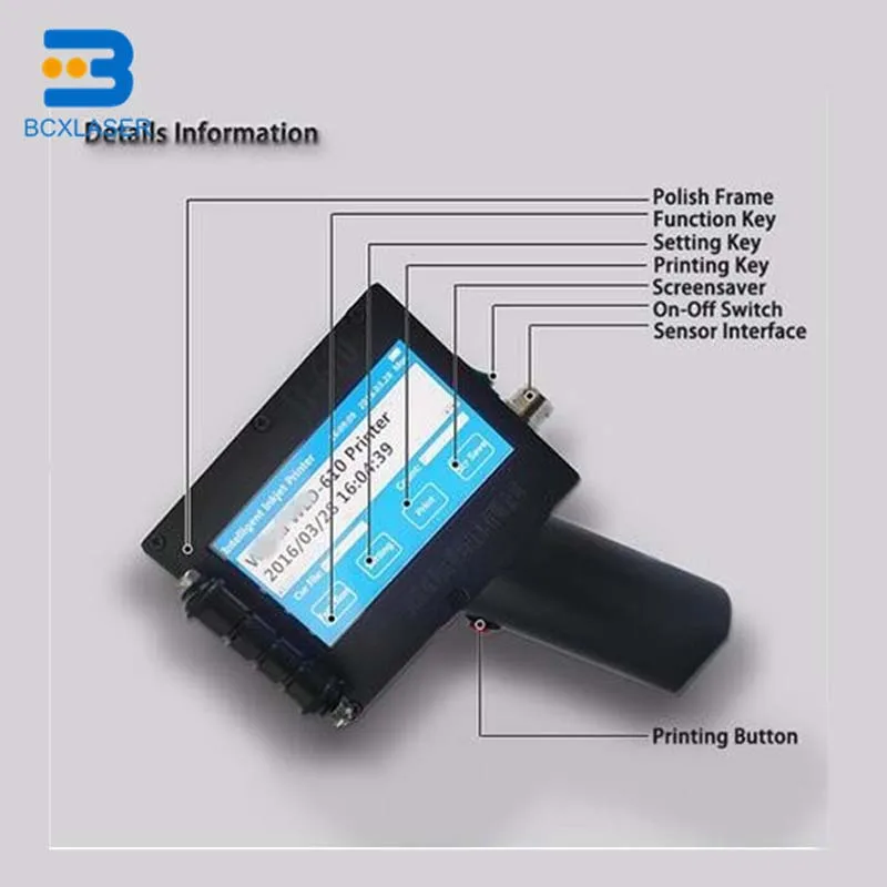 Industrial Handheld portable smart Inkjet Printer 600dpi bar code qr printer For Batch Code Expiry Date | Инструменты