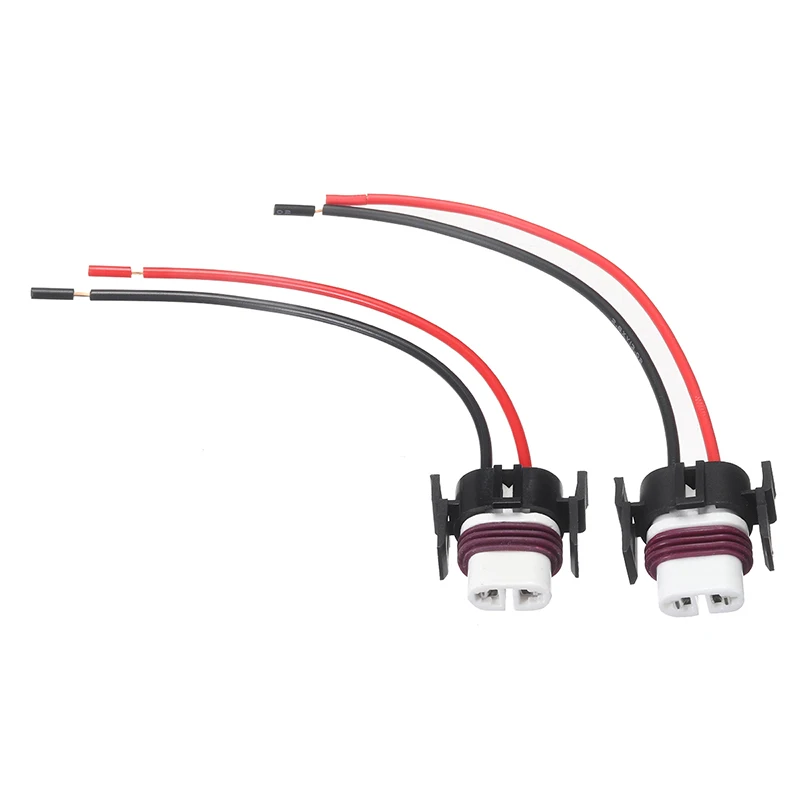

2pcs 12V 24V Car Headlight H11 H8 Ceramic Wiring Harness Socket Connector Cable Plug Adapter for HID LED Foglight Head Light