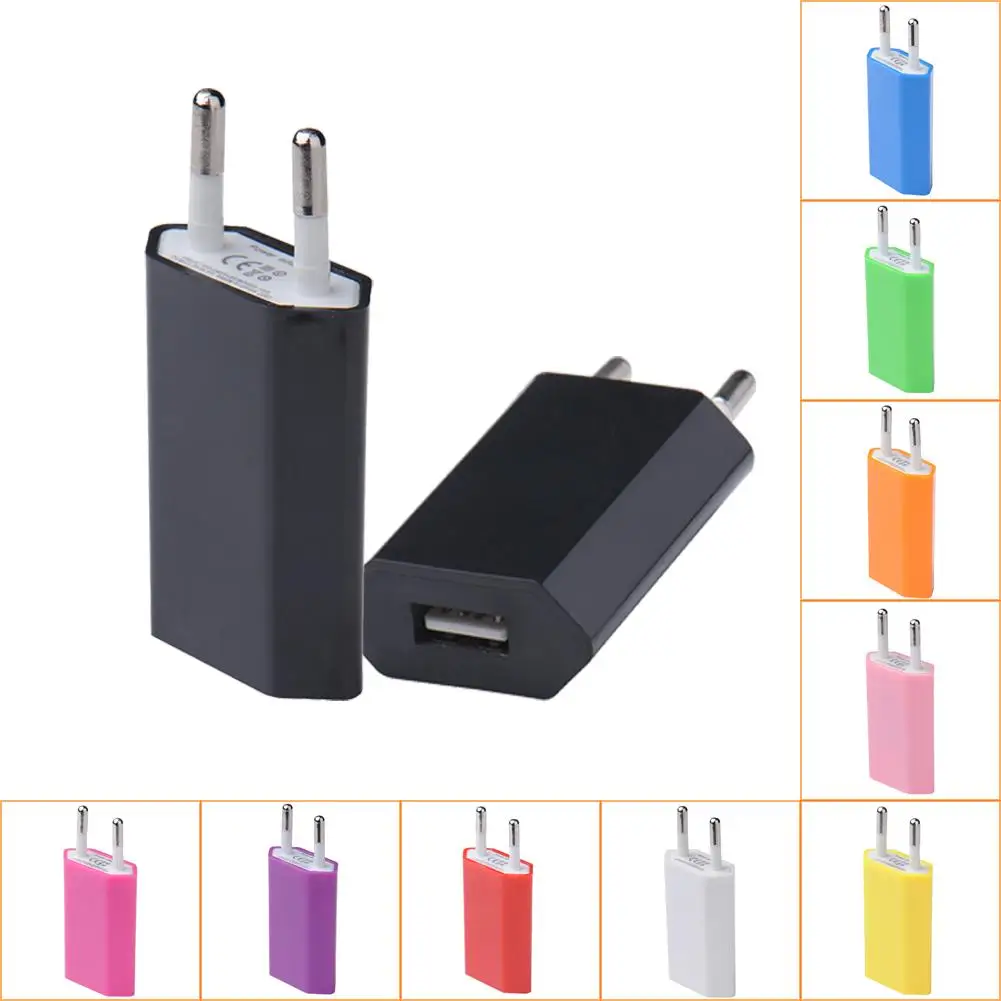 5 В/1 а портативное зарядное устройство USB, ЕС вилка для электрической розетки, вилки, дорожный адаптер для iPhone X 8 7 6 samsung iPad, быстрая зарядка