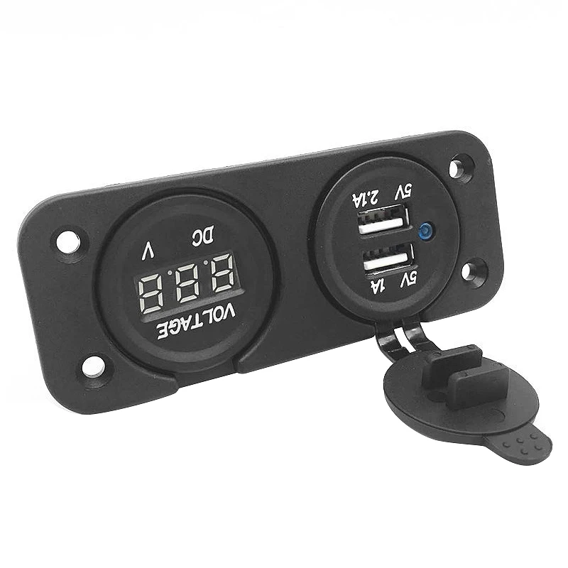 12 В/24 В Автомобильная лодка двойной USB зарядное устройство гнездо напряжение