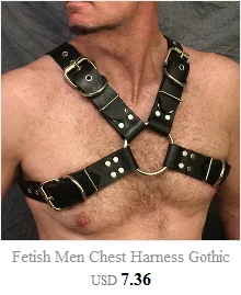 Fetish Men Gay Sexy Chest Harness Top Tanks PU Leather Adjustable Male Harness Sexy Leather Clothes for BDSM Bondage Men