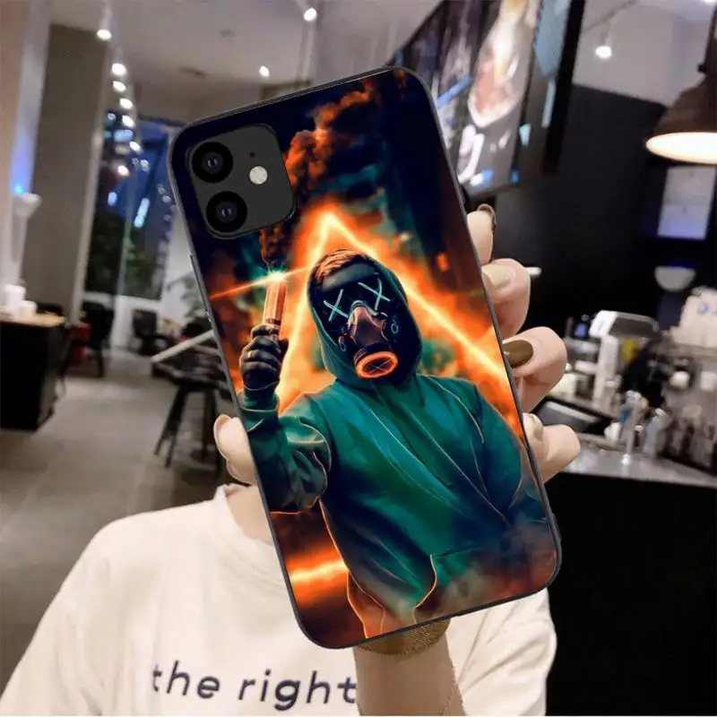 

LJHYDFCNB Masked Hip Hop Phone Case For Iphone 6 6s 7 8 Plus XR X XS 11 12 Pro Mini Max
