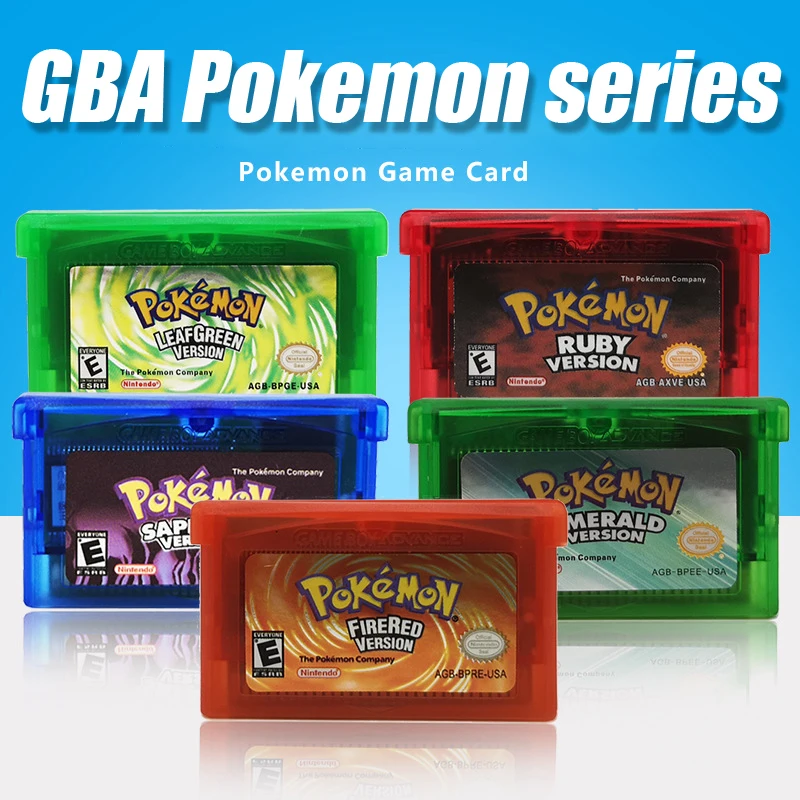 

Classic Game Collect Colorful Version English Language Pokemon Series NDSL GB GBC GBM GBA SP Video Game Cartridge Console Card