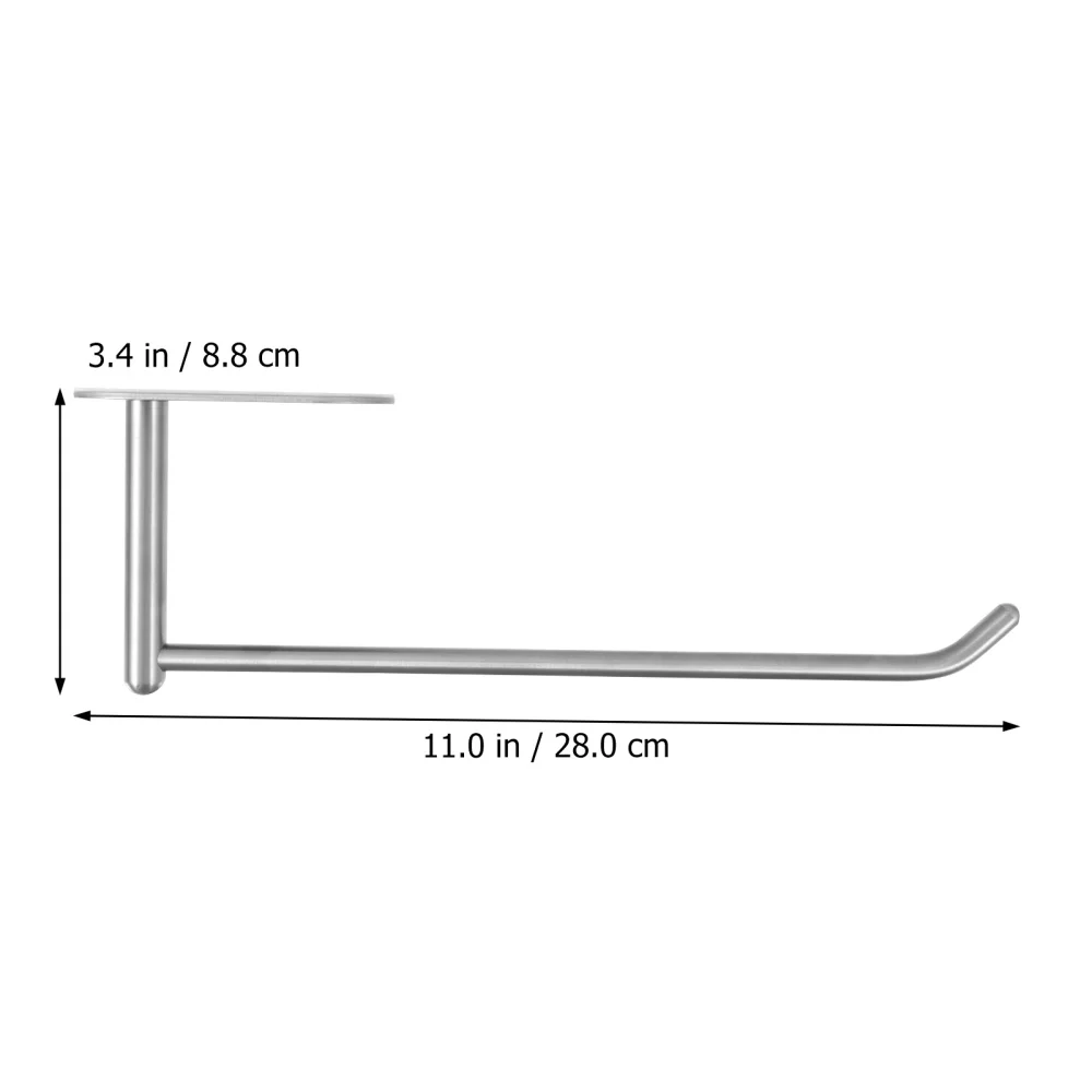 

1PC Roll Paper Stand Wall Mounted Stainless Steel Towel Rack for Kitchen