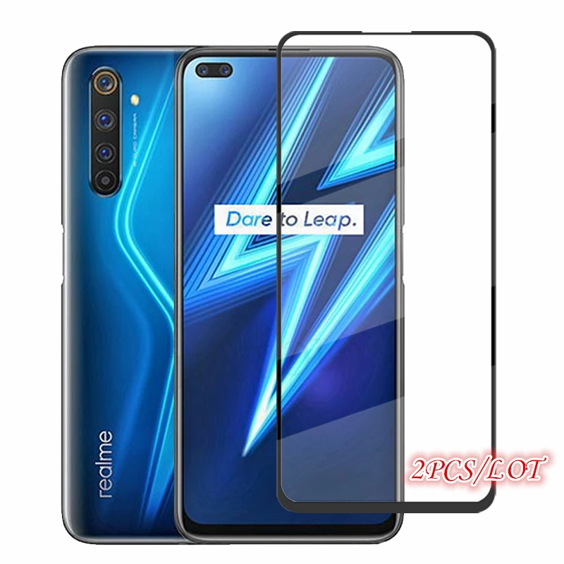 2 piezas de vidrio Protector en Realme 6 Pro vidrio templado para Oppo Realme 6 Pro Protector de pantalla cubierta completa tel&eacute;fono vidrio Realme 6 Pro-0
