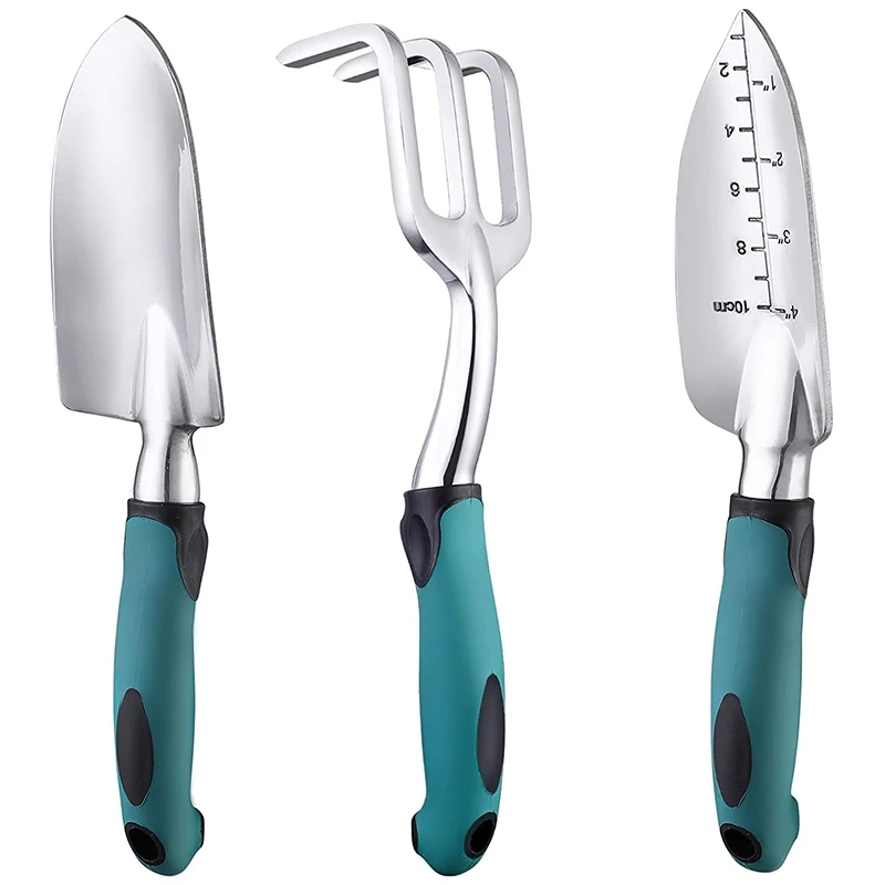 Набор садовых инструментов 3 шт. сверхмощных литой алюминий с мягкой