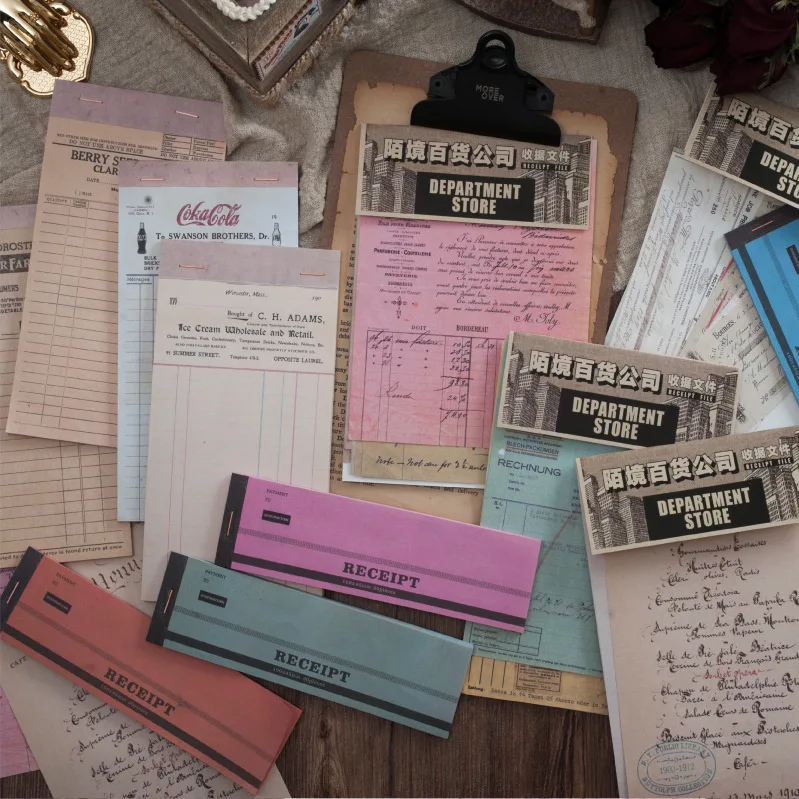 20/30 листов винтажный отдел магазина чеков серии блокнот для заметок креативный Ретро руководство коллаж Подставка для бумаги липкая закладка для заметок