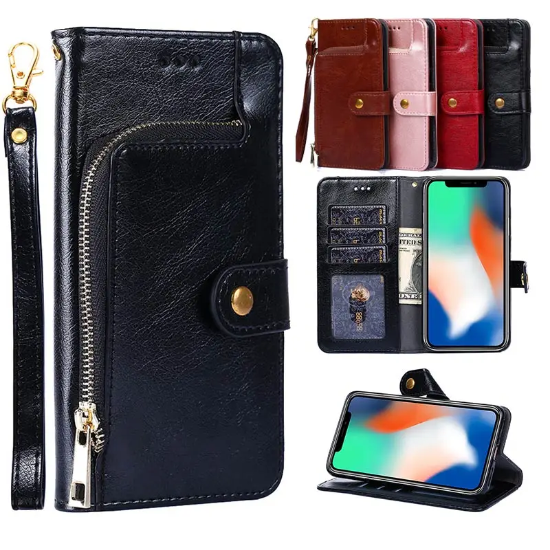 

Wallet Case For LG G5 G6 G7 G8 G8S Q6 Q7 Q8 Q70 V20 Mini V30 V50 V60 ThinQ 5G Flip Cover On W10 W30 LV3 LV7 Magnetic Retro Coque
