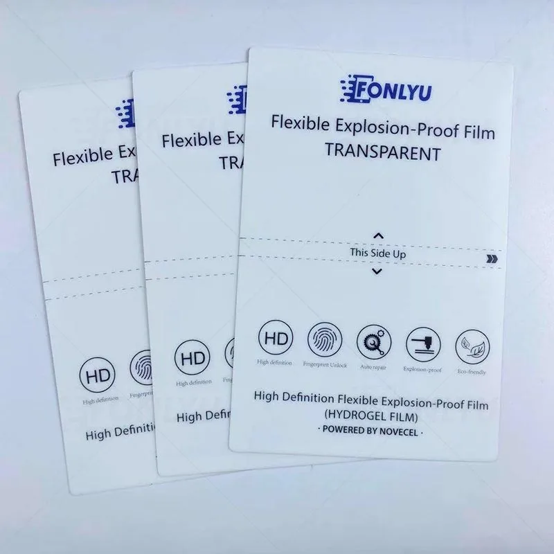 fonlyu flexible hydrogel film compatible for screen protector film cutting machine phone cutting front film 50pcslot free global shipping