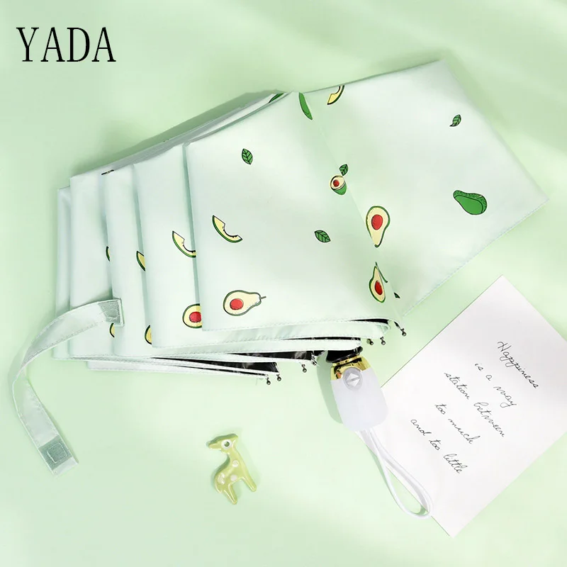 Роскошный мультяшный Зонт YADA с фруктами и авокадо прозрачные складные