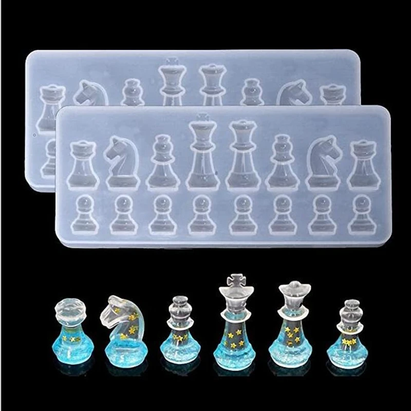 Форма силиконовая для смолы Международная в форме шахмат УФ смола сделай сам
