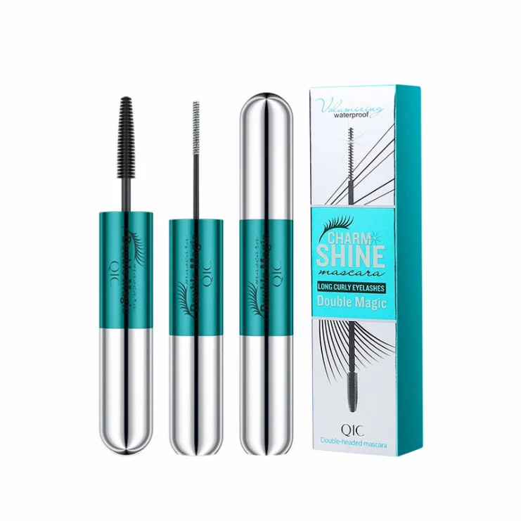 

Double Head Waterproof Mascara 4D Thick Pull Long Curl Eyelashes Liquid Not Easy Dizzy Dye Eye Lashes Quick Waterproof