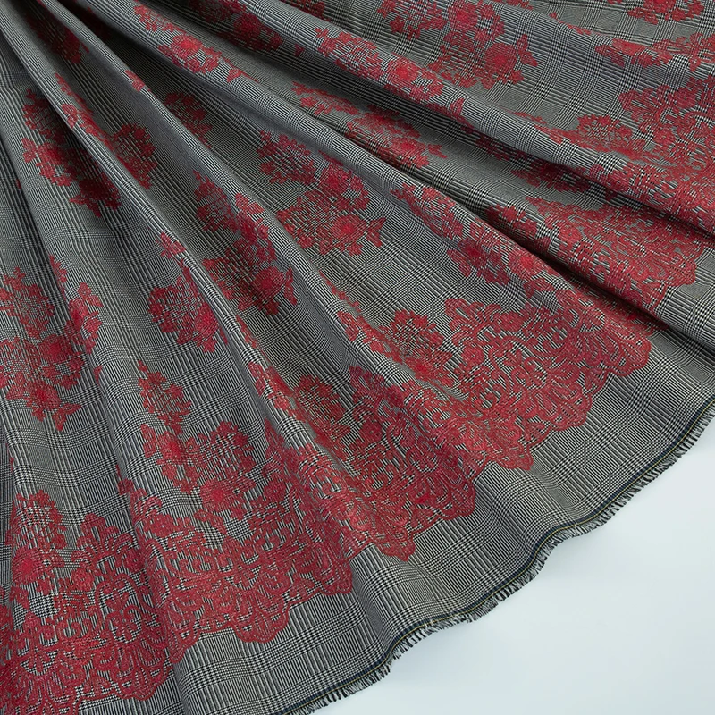 19 Осенняя Новинка 150 см широкая вышитая брендовая ткань для женщин пальто модная