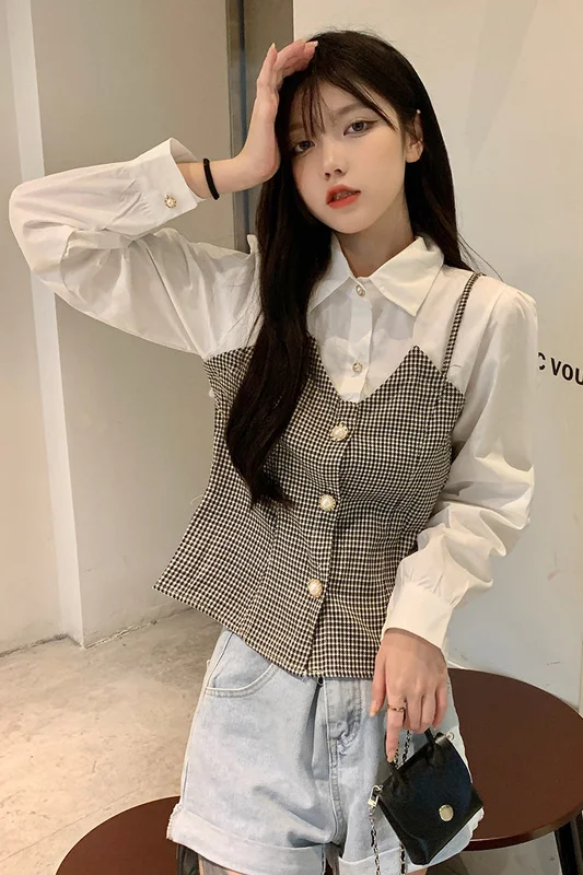 

Женские рубашки с завязкой на талии, 95% полиэстер, 5% спандекс