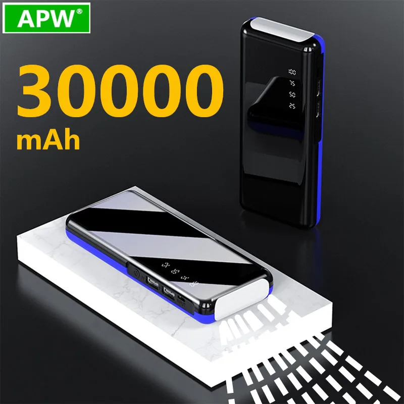 30000 мАч Внешний аккумулятор тонкий USB внешний 10000 повербанк портативный телефон