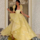 Женское вечернее платье Verngo, желтое Длинное Элегантное кружевное платье для выпускного вечера
