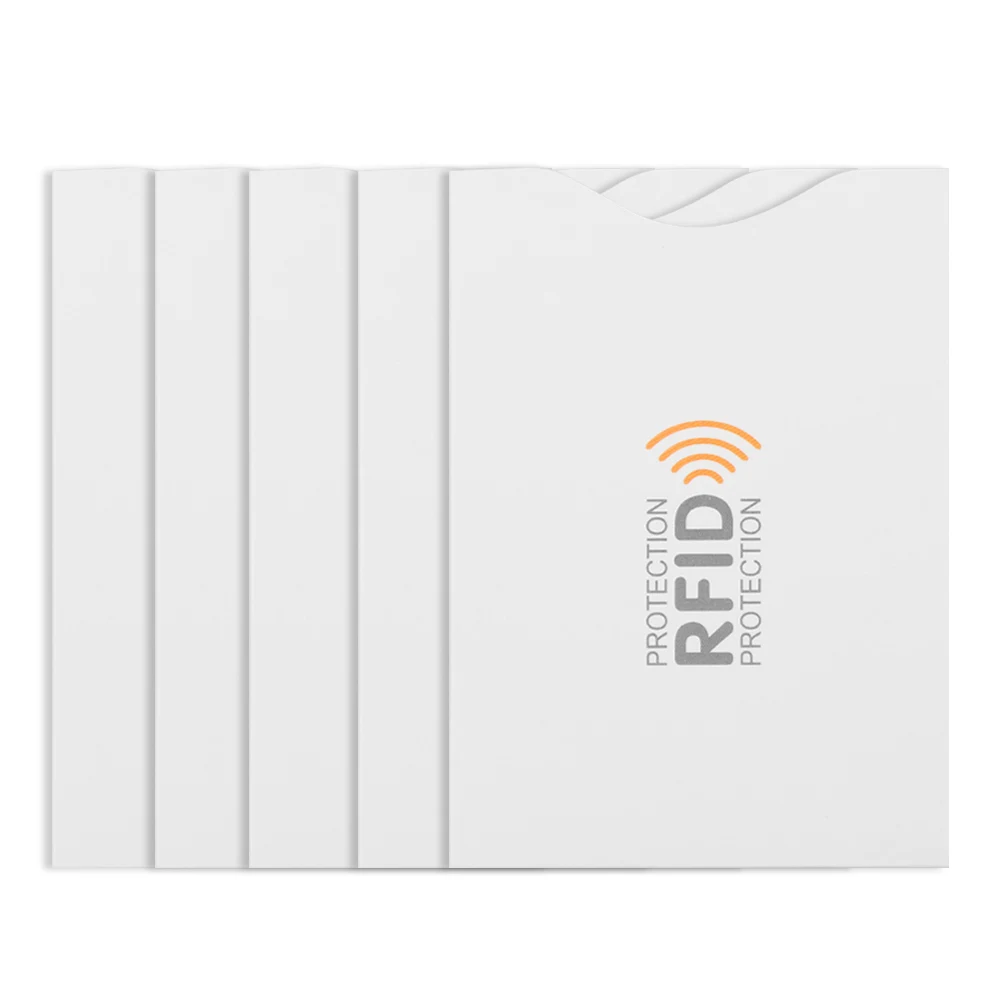 White 5 шт./компл. популярный унисекс Противоугонный RFID с протекторами для банковских карт блокирующий держатель карты кожаный чехол чехлы Защитный чехол для банковских карт - Цвет: White