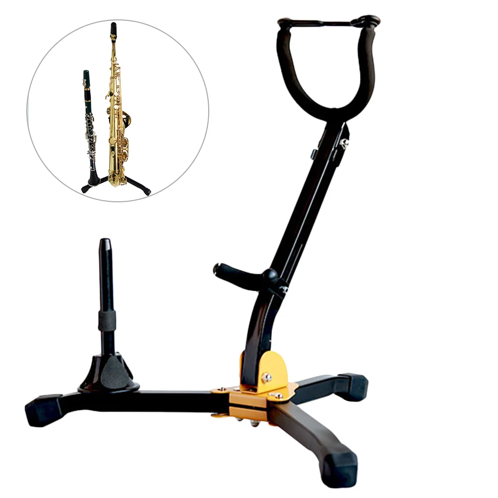 

Foldable Portable Alto Tenor Saxophone Stand Sax Tripod Holder Instrument Saxophone Accessories for Saxophone Clarinet Flute (Bl