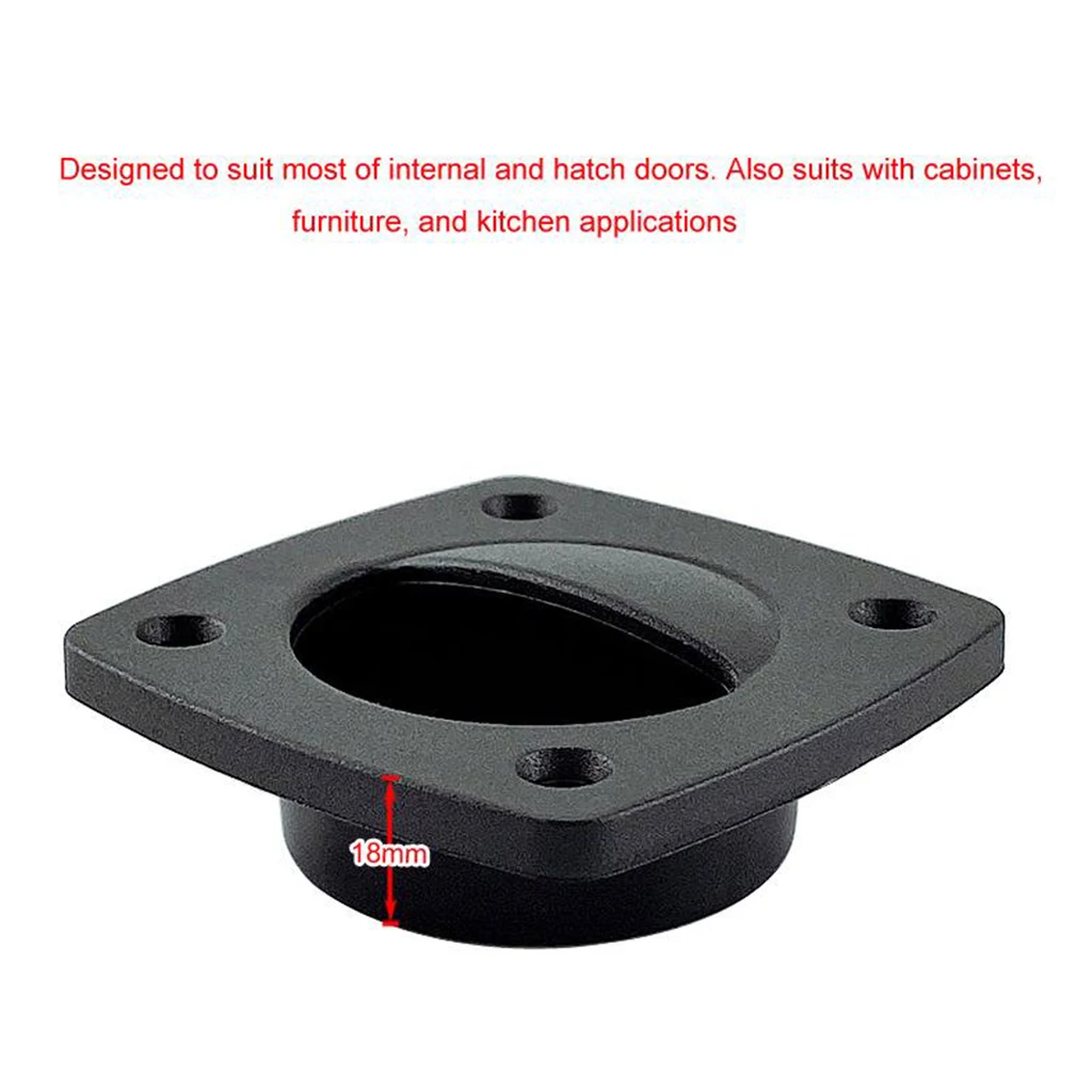 

Square Flush Pulls Drawer Sliding Door Handle Boat Hatch Deck Pull Hard Nylon