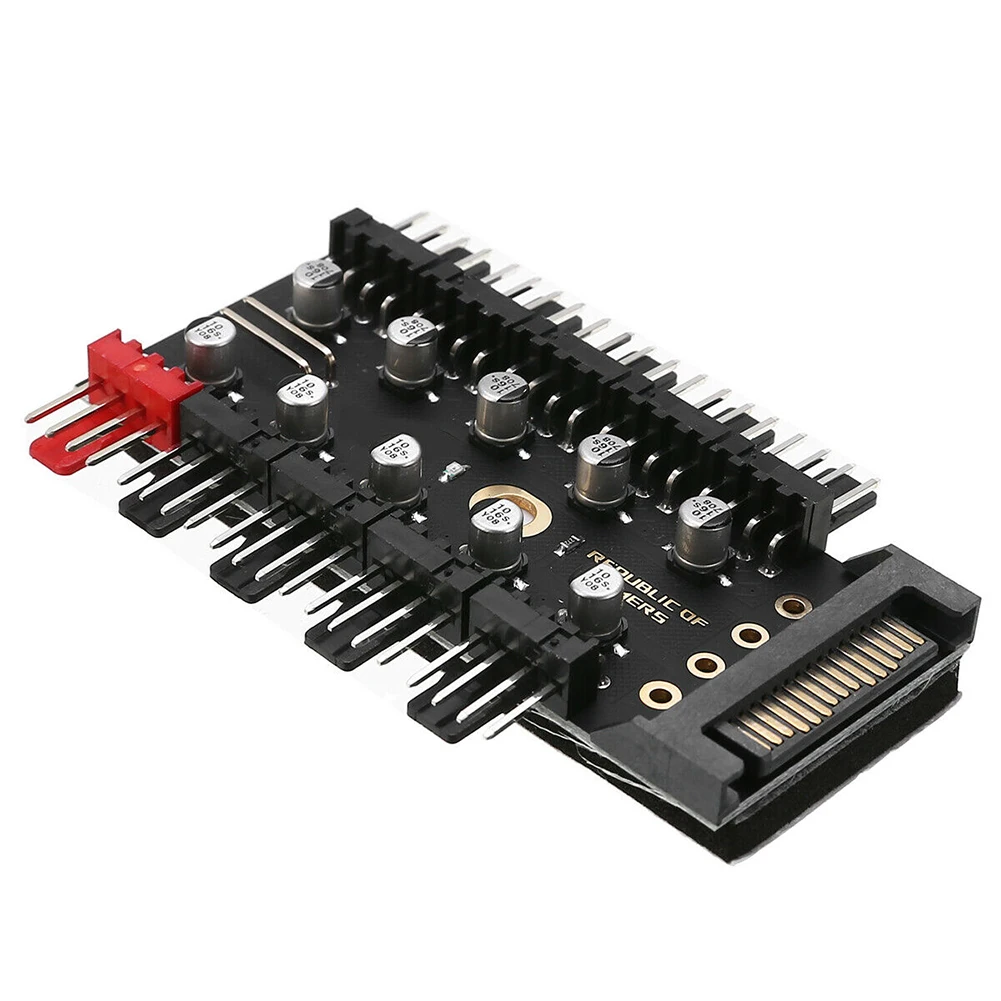 

Speed Controller Computer Self Adhesive Accessories Parts 1 To 10 Way Adapter Motherboard 4 Pin Connection Cooling Fan Hub PWM
