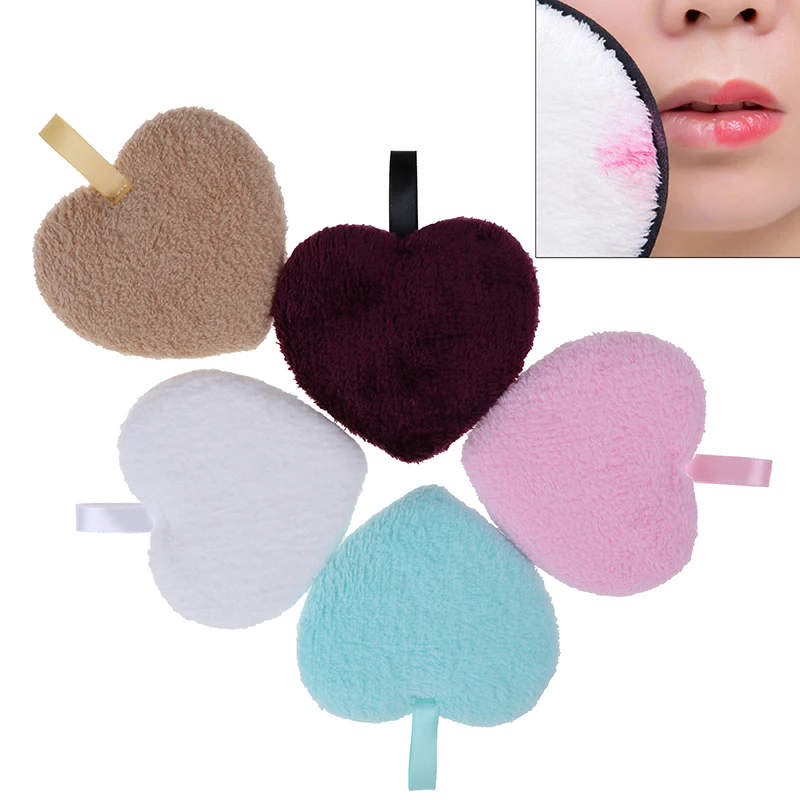 1 шт. в форме сердца макияж спонж для снятия многоразового использования мытья