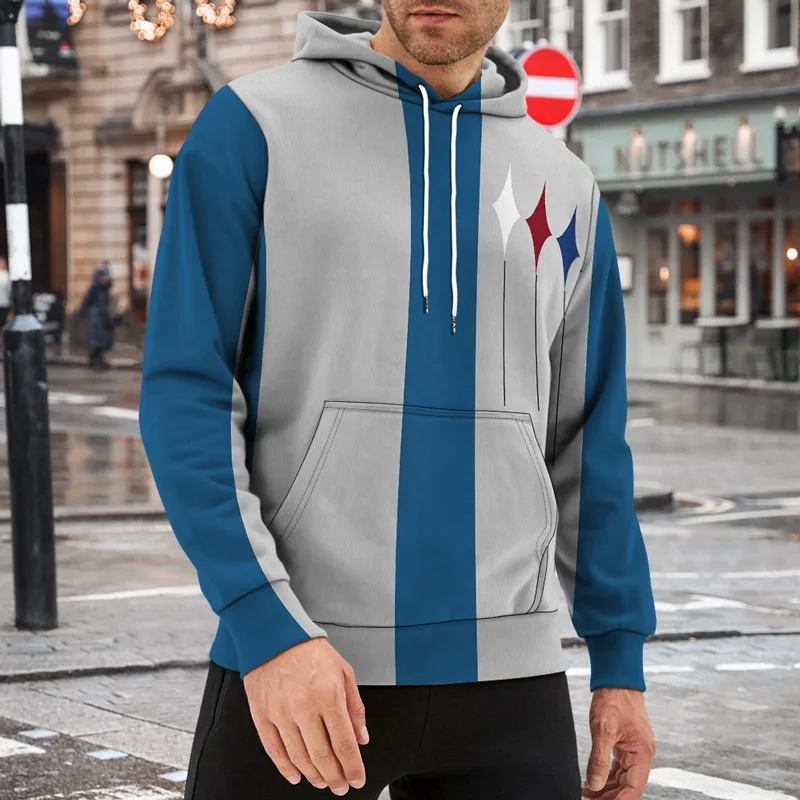 

Мужская толстовка с длинным рукавом, Повседневная Толстовка свободного покроя с винтажным принтом, модная толстовка с капюшоном в стиле пэ...