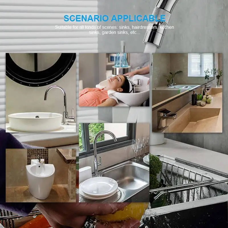 Аэратор для кухонной раковины поворотный кран с большим углом медный 2 функции