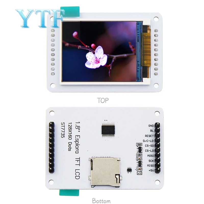 

1.8 -inch display TFT LCD module color only four IO SPI serial interface at least