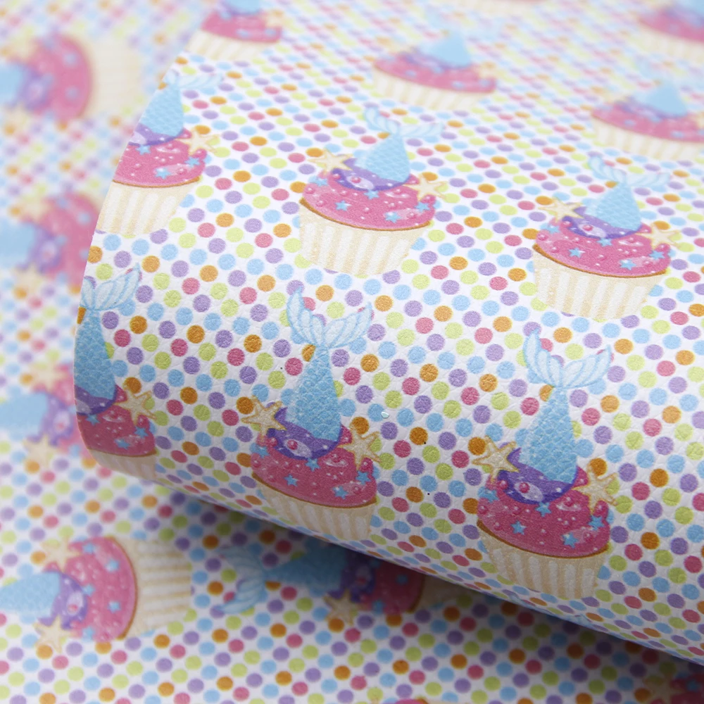 

20*33cm Lychee Christmas Flower Faux Synthetic Leather Sheets Printed Patchwork For Hair Bow Phone Cover DIY Projects,1Yc7788