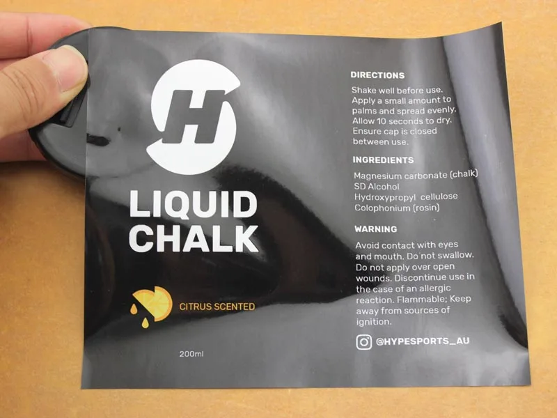 Индивидуальная самоклеящаяся этикетка на шею высокого качества и низкой яркости