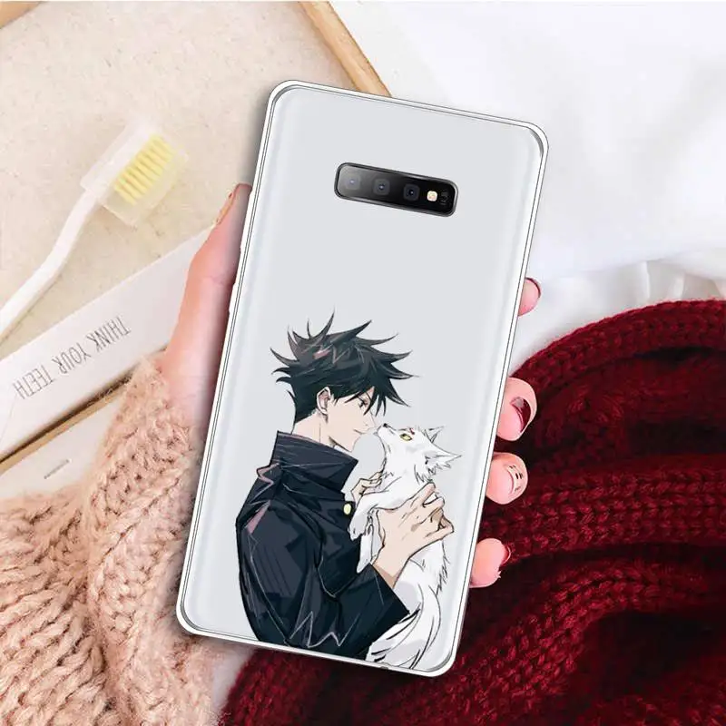 

Jujutsu Kaisen Satoru Gojo anime Phone Case Transparent For Samsung Galaxy A 71 21s S note 8 9 10 plus 20 ultra