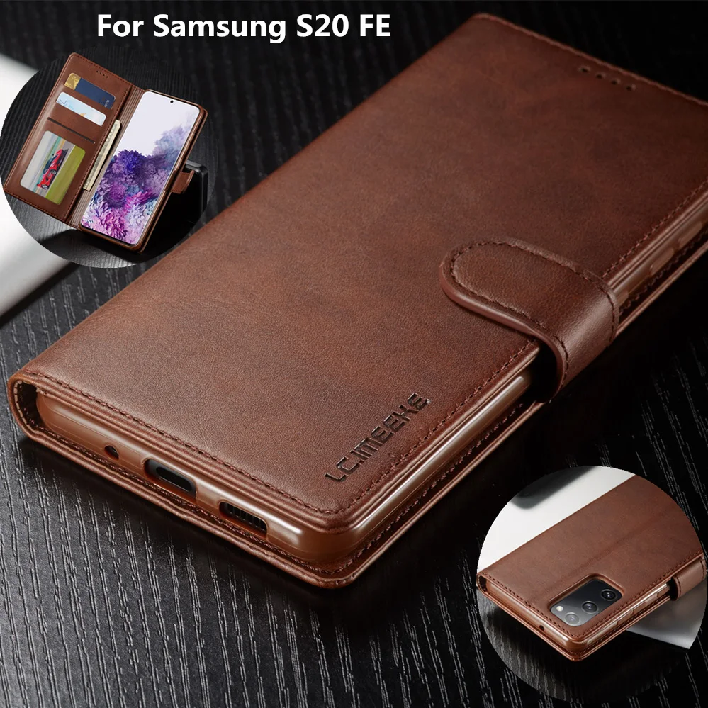 Кожаный чехол для Samsung S20 FE 5G Note 20 ultra S10 S9 S8 plus чехол-бумажник с откидной крышкой Galaxy