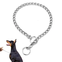 dog training choke chain collars pitbull bulldog strong stainless iron dog slip collar for small medium large dogs