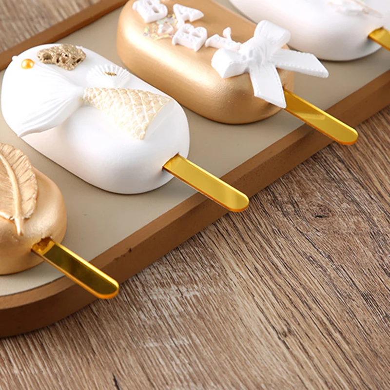 

Children DIY Ice Cream Stick Acrylic Mirror Cake Ice Cream Stick Stick Ice Stick Craft Ice Stick Popsicle Stick Mold 10pcs Hot